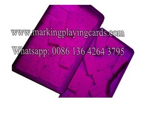 Invisible ink marked dominoes